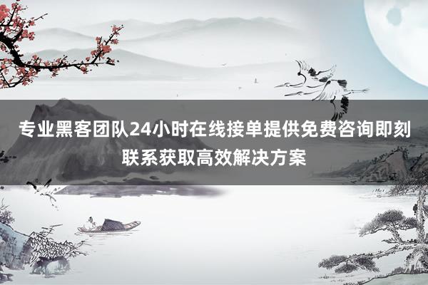 专业黑客团队24小时在线接单提供免费咨询即刻联系获取高效解决方案