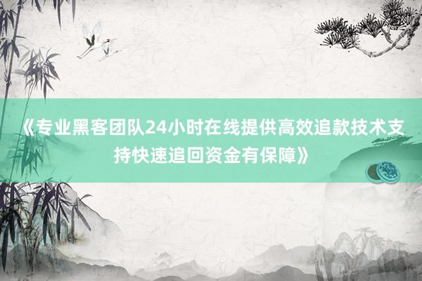《专业黑客团队24小时在线提供高效追款技术支持快速追回资金有保障》