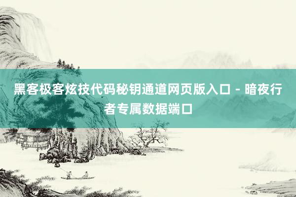 黑客极客炫技代码秘钥通道网页版入口 - 暗夜行者专属数据端口